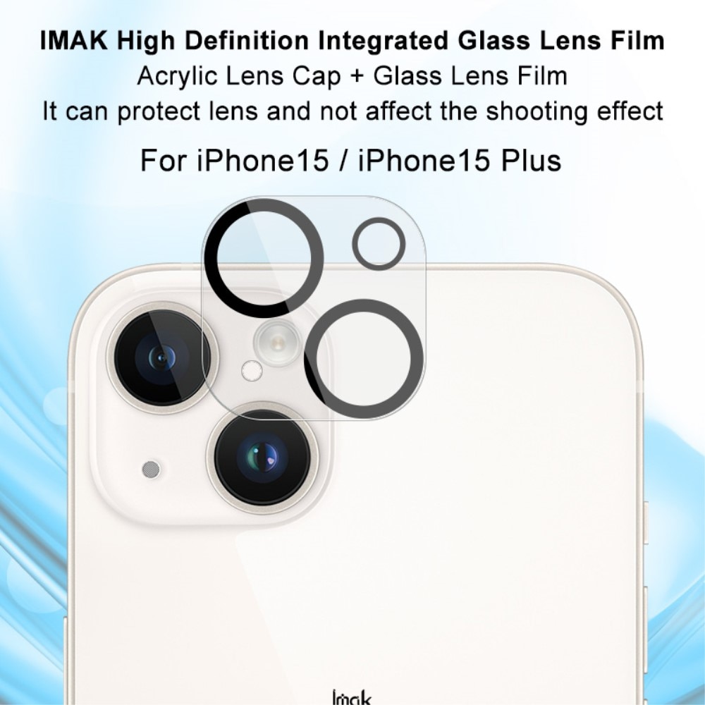 Proteggilente in vetro temperato da 0,2 mm iPhone 15 Plus trasparente