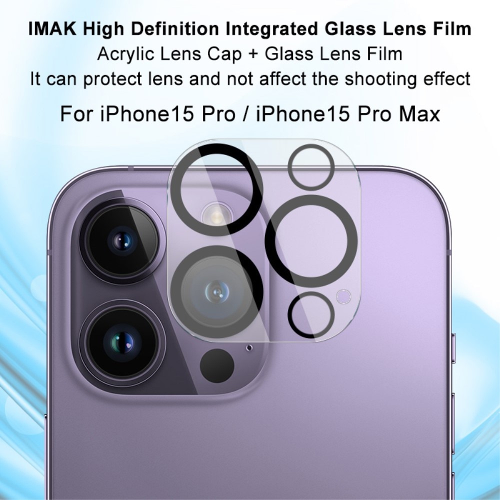 Proteggilente in vetro temperato da 0,2 mm iPhone 15 Pro trasparente