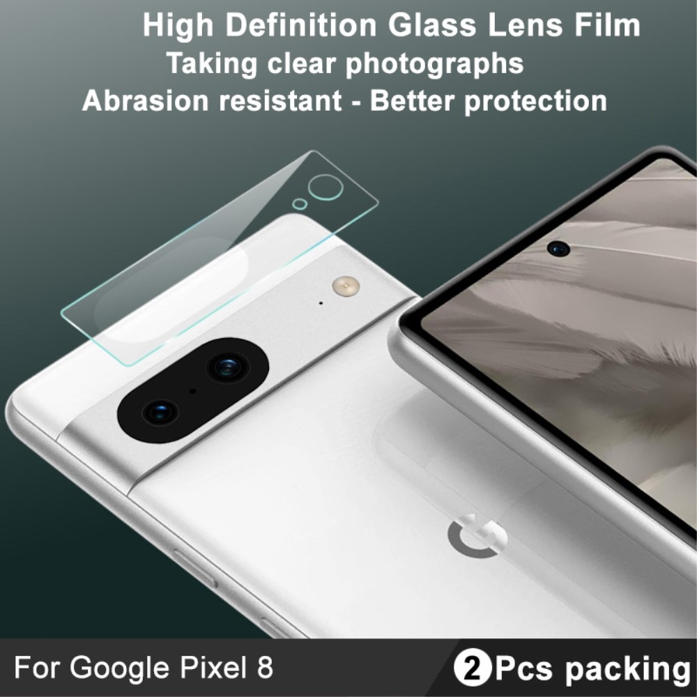 Protezioni per fotocamere vetro temperato da 0,2 mm (2 pezzi) Google Pixel 8 trasparente