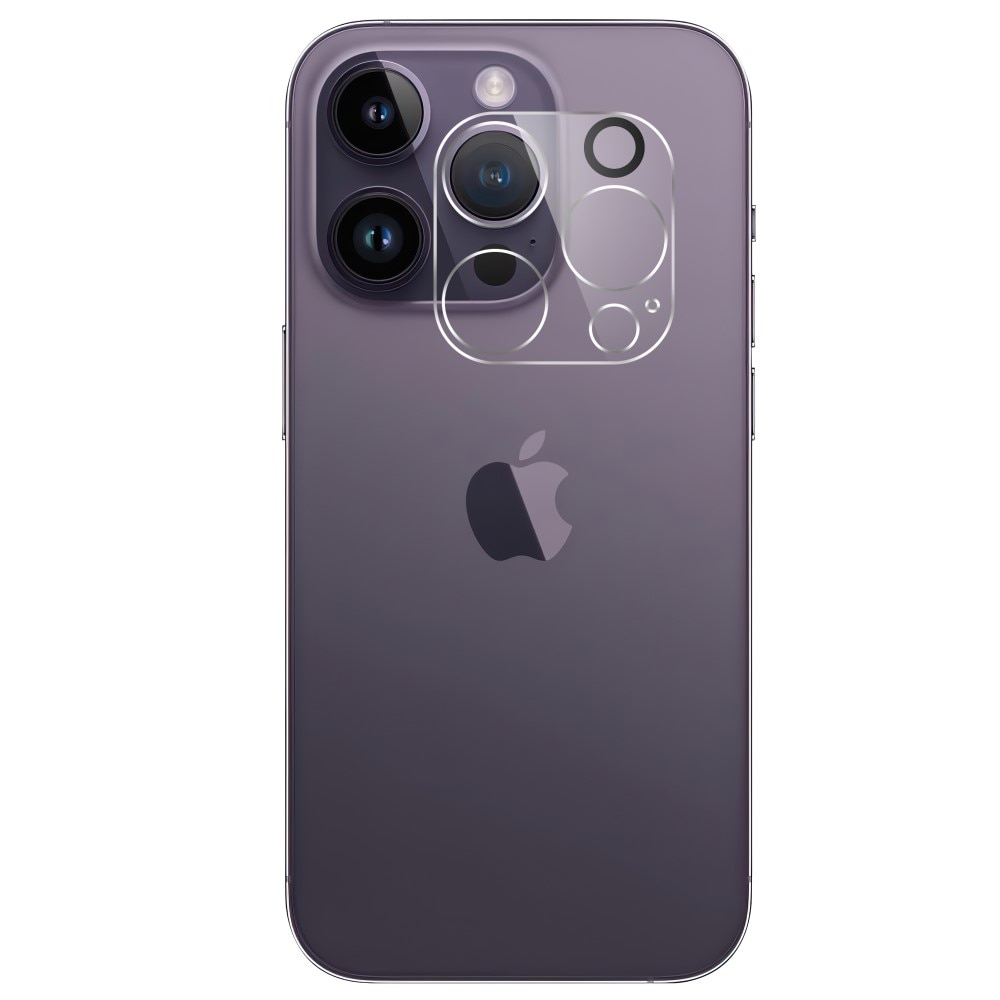 Protezione fotocamera e schermo in vetro temperato iPhone 15 Pro Trasparente