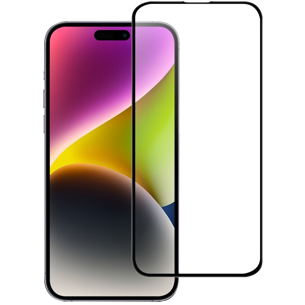 Proteggischermo per schermo intero iPhone 15 Pro Max nero