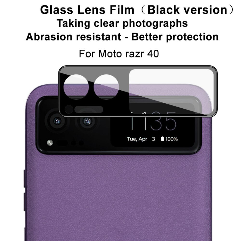 Proteggilente in vetro temperato da 0,2 mm Motorola Razr 40 Nero
