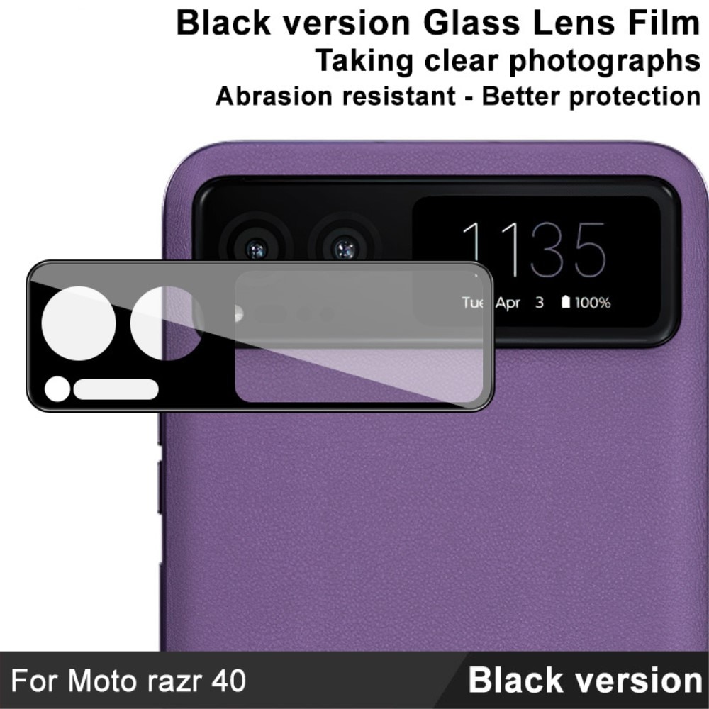 Proteggilente in vetro temperato da 0,2 mm Motorola Razr 40 Nero