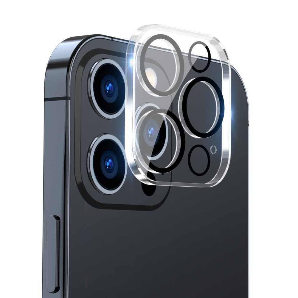 Proteggilente in vetro temperato alluminio iPhone 15 Pro Max Trasparente