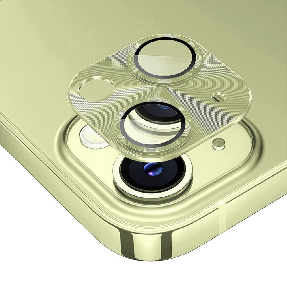 Protezioni per fotocamere Vetro Temperato Alluminio iPhone 15 Plus oro
