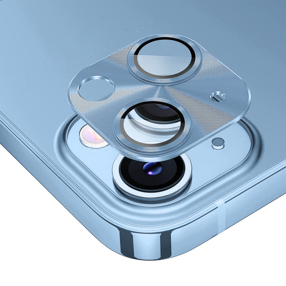 Protezioni per fotocamere Vetro Temperato Alluminio iPhone 15 blu