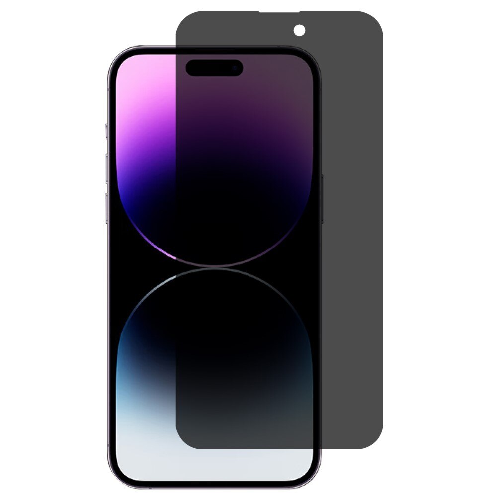 Proteggischermo effetto privacy vetro temperato iPhone 15 Pro nero