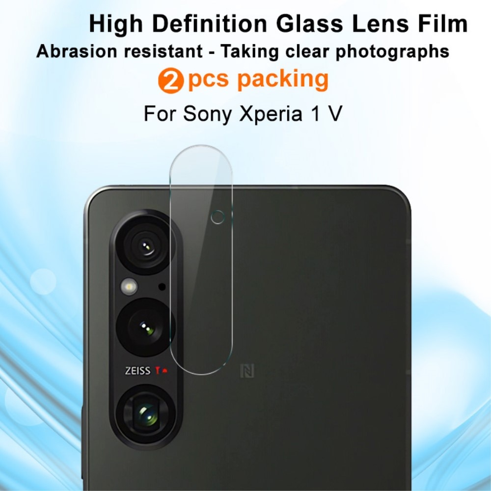 Proteggilente in vetro temperato da 0,2 mm (2 pezzi) Sony Xperia 1 V trasparente