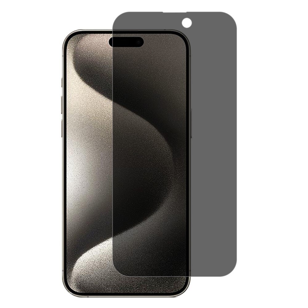 Proteggischermo effetto privacy vetro temperato iPhone 15 nero