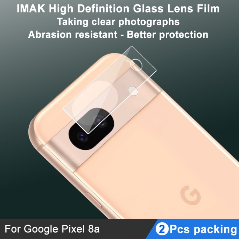 Protezioni per fotocamere vetro temperato da 0,2 mm (2 pezzi) Google Pixel 8a trasparente