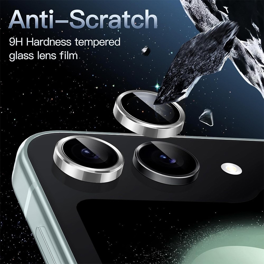 Proteggilente in vetro temperato alluminio Samsung Galaxy Z Flip 6 d'argento