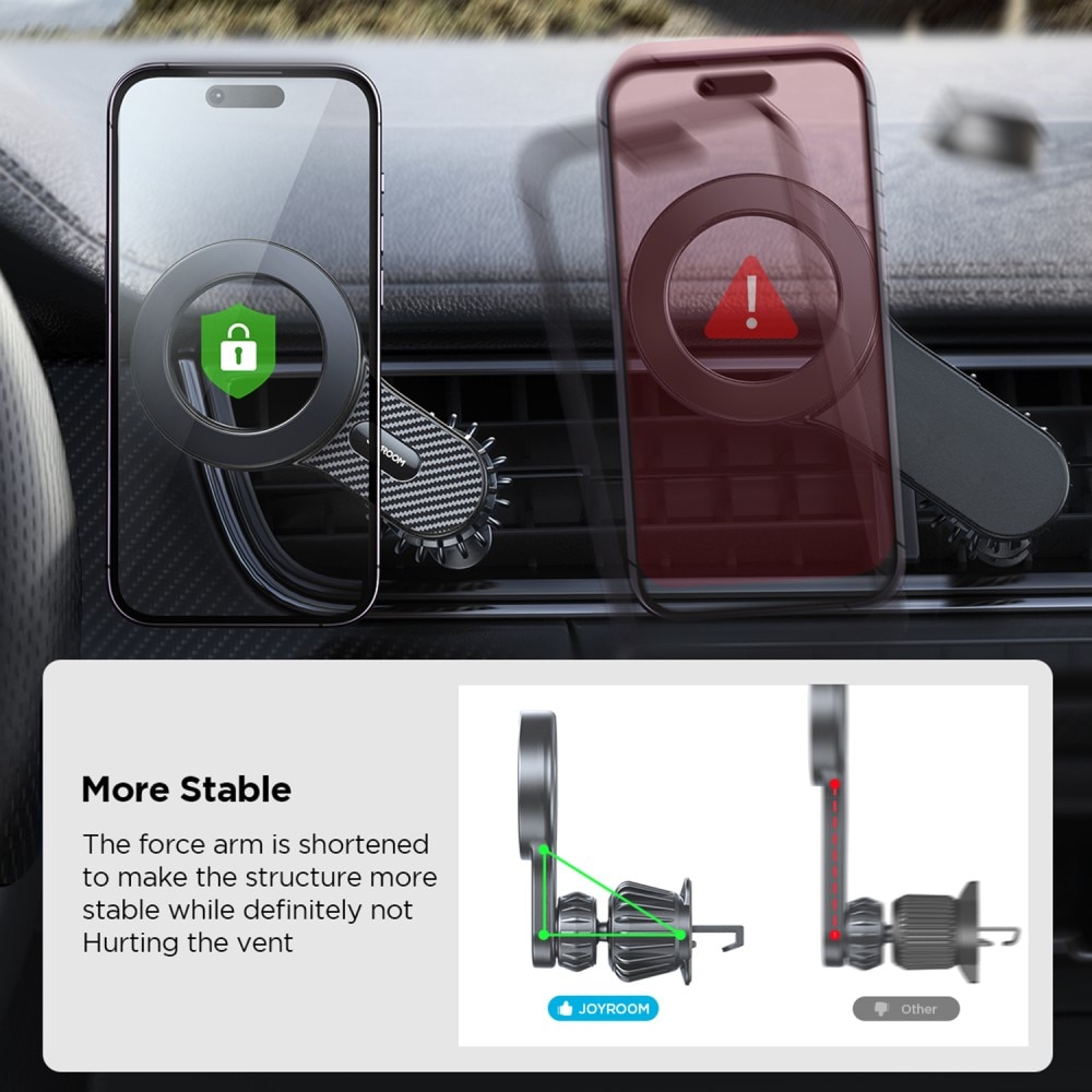 JR-ZS355 Universal Magnetic MagSafe Vent Car Mount Holder nero