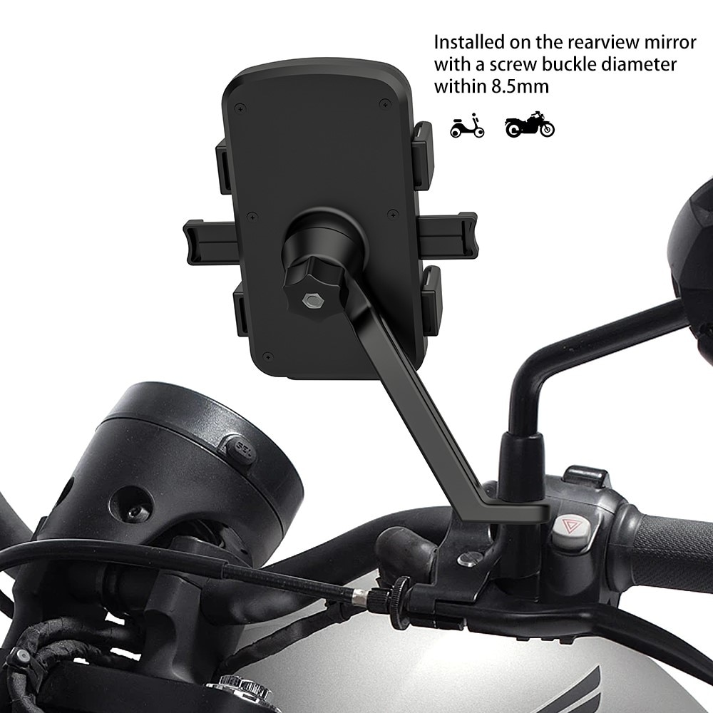 Supporto mobile per specchietto retrovisore, bicicletta/motocicletta, nero