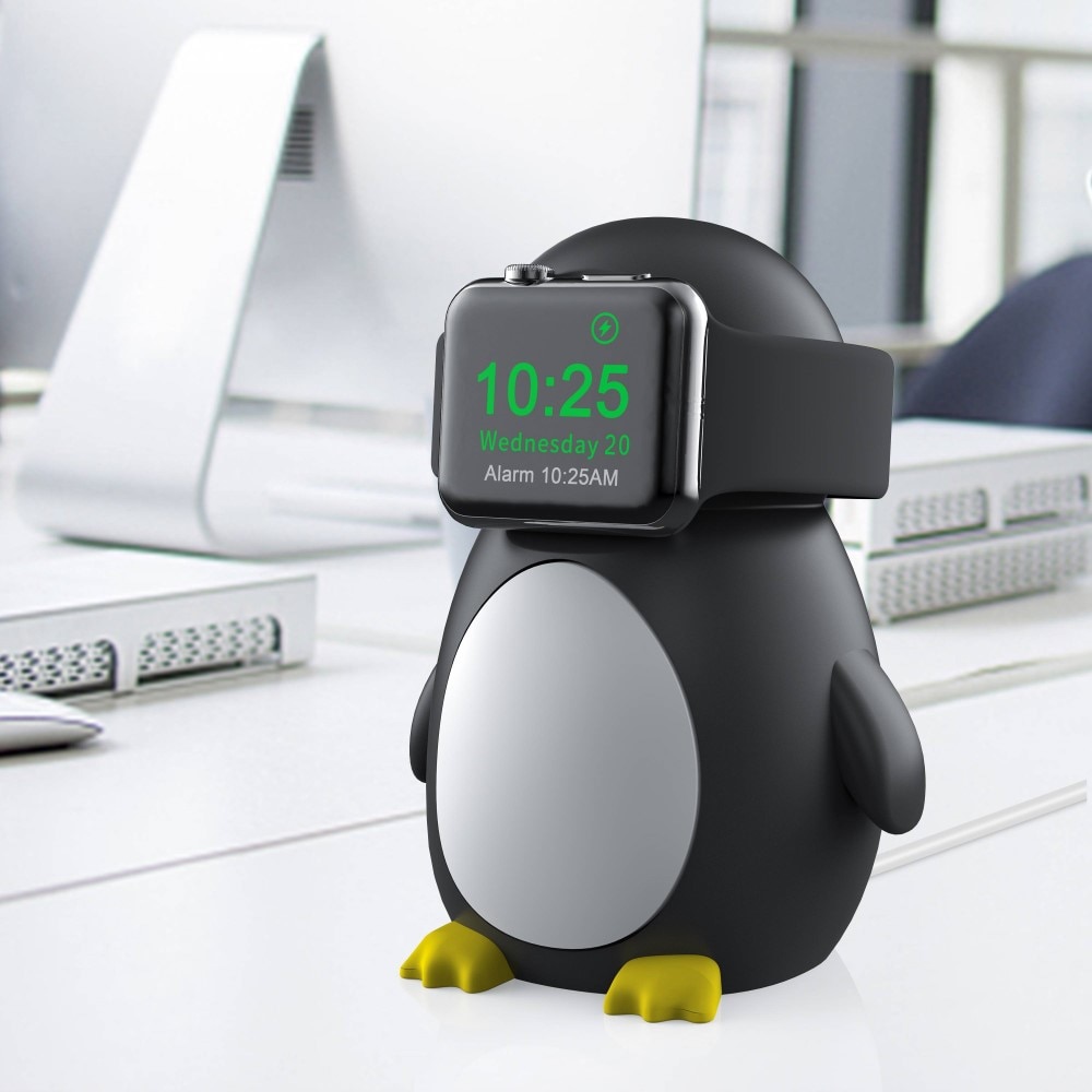 Supporto di Ricarica Apple Watch, pinguino nero