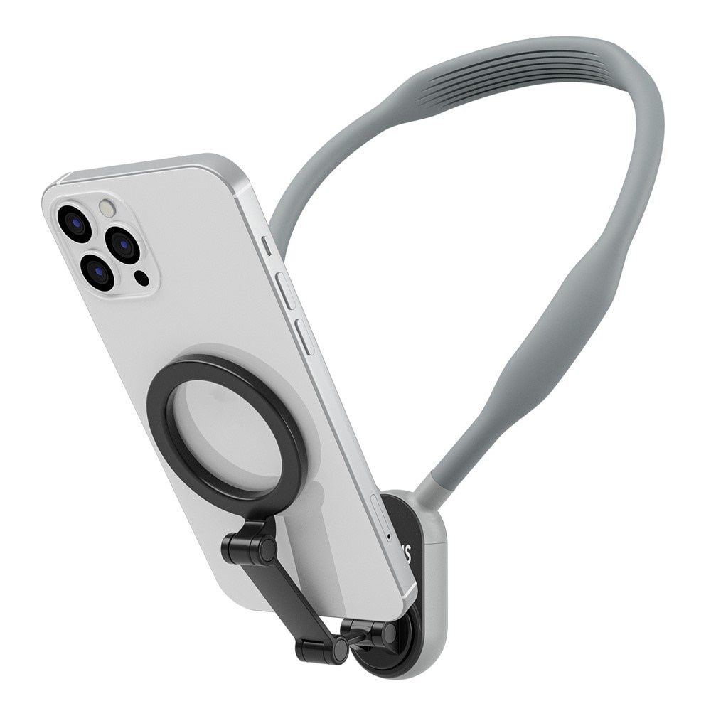 Supporto mobile universale MagSafe con fascia rinforzata per la nuca, grigio