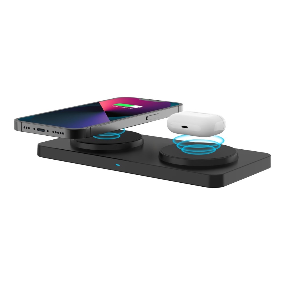 Base di Ricarica Wireless Magnetica 2-in-1 da 30W nero