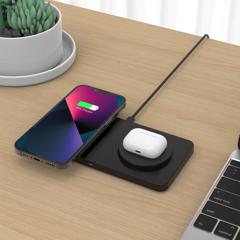 Base di Ricarica Wireless Magnetica 2-in-1 da 30W nero