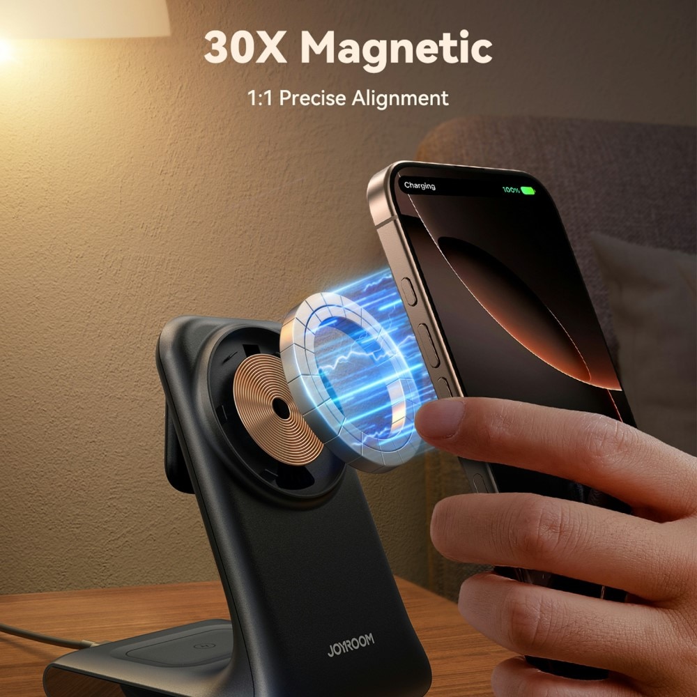 3-in-1 Stazione di Ricarica Magnetica Wireless nero