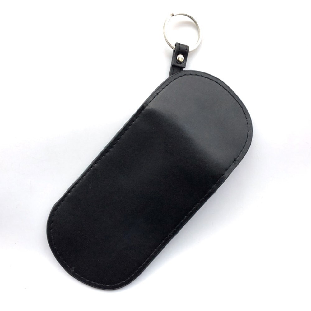 Custodia portachiavi auto in pelle con protezione RFID, nero