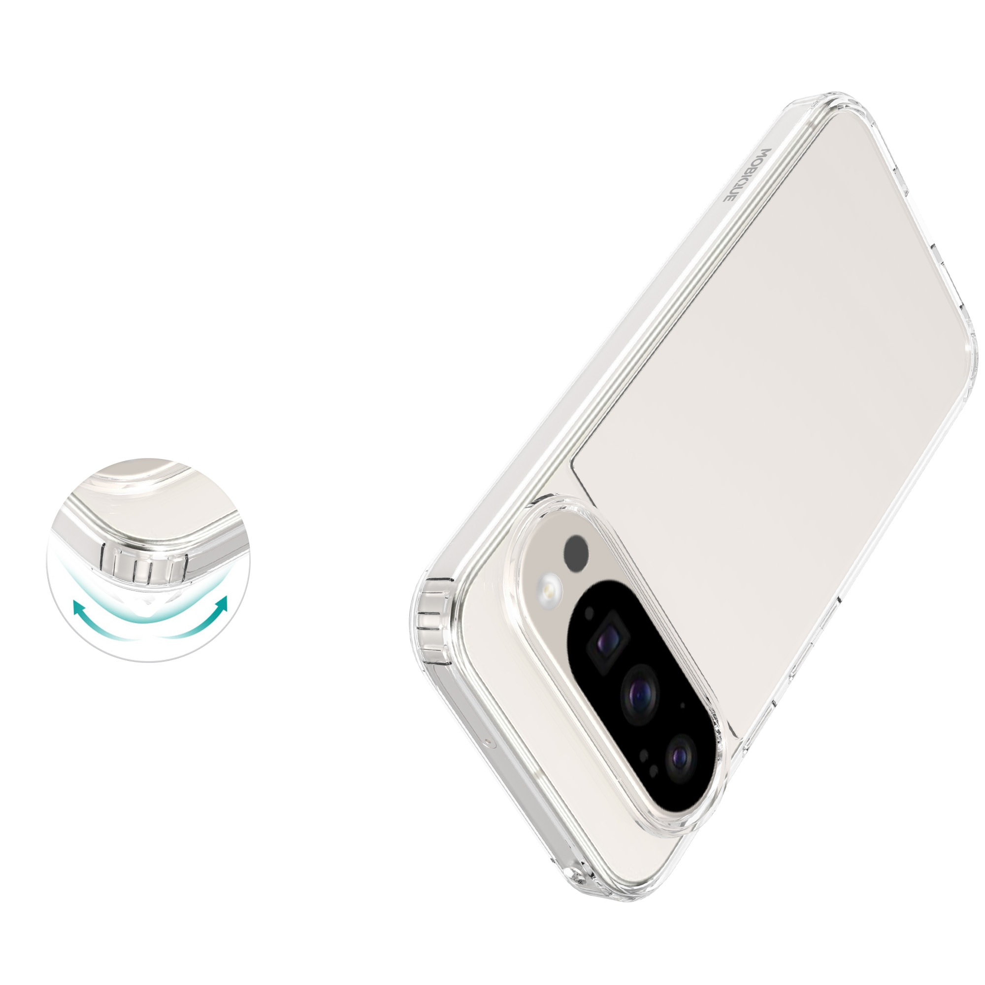 Cover ibride per Google Pixel 10 Pro XL Trasparente