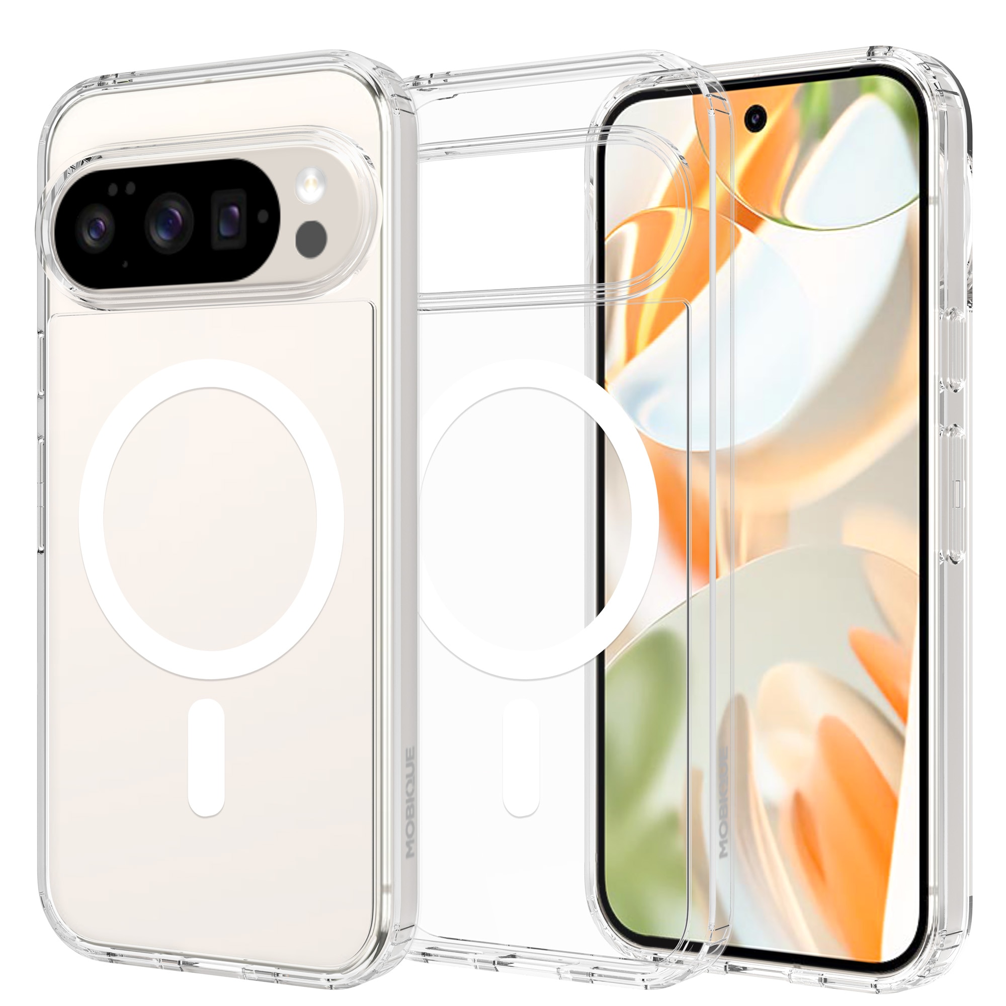 Cover ibride con MagSafe Google Pixel 10 Pro Trasparente