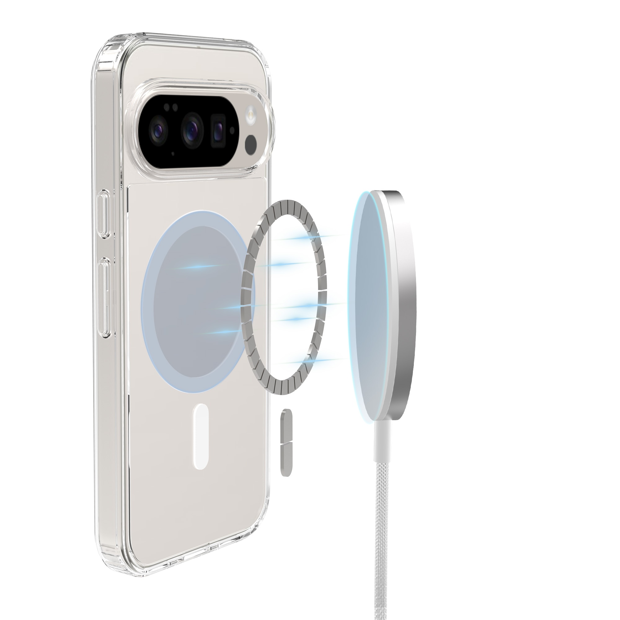 Cover ibride con MagSafe Google Pixel 10 Pro Trasparente
