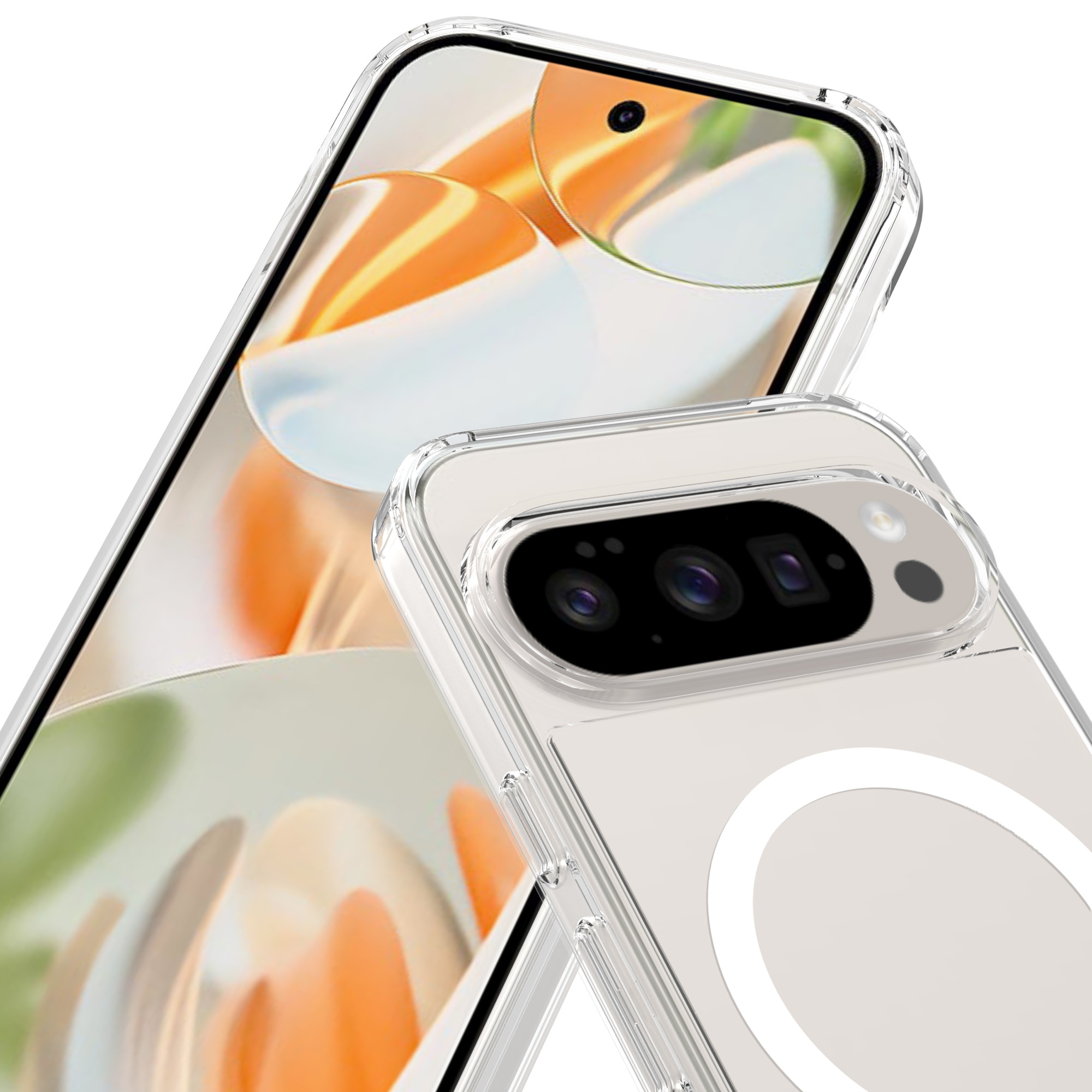 Cover ibride con MagSafe Google Pixel 10 Pro Trasparente