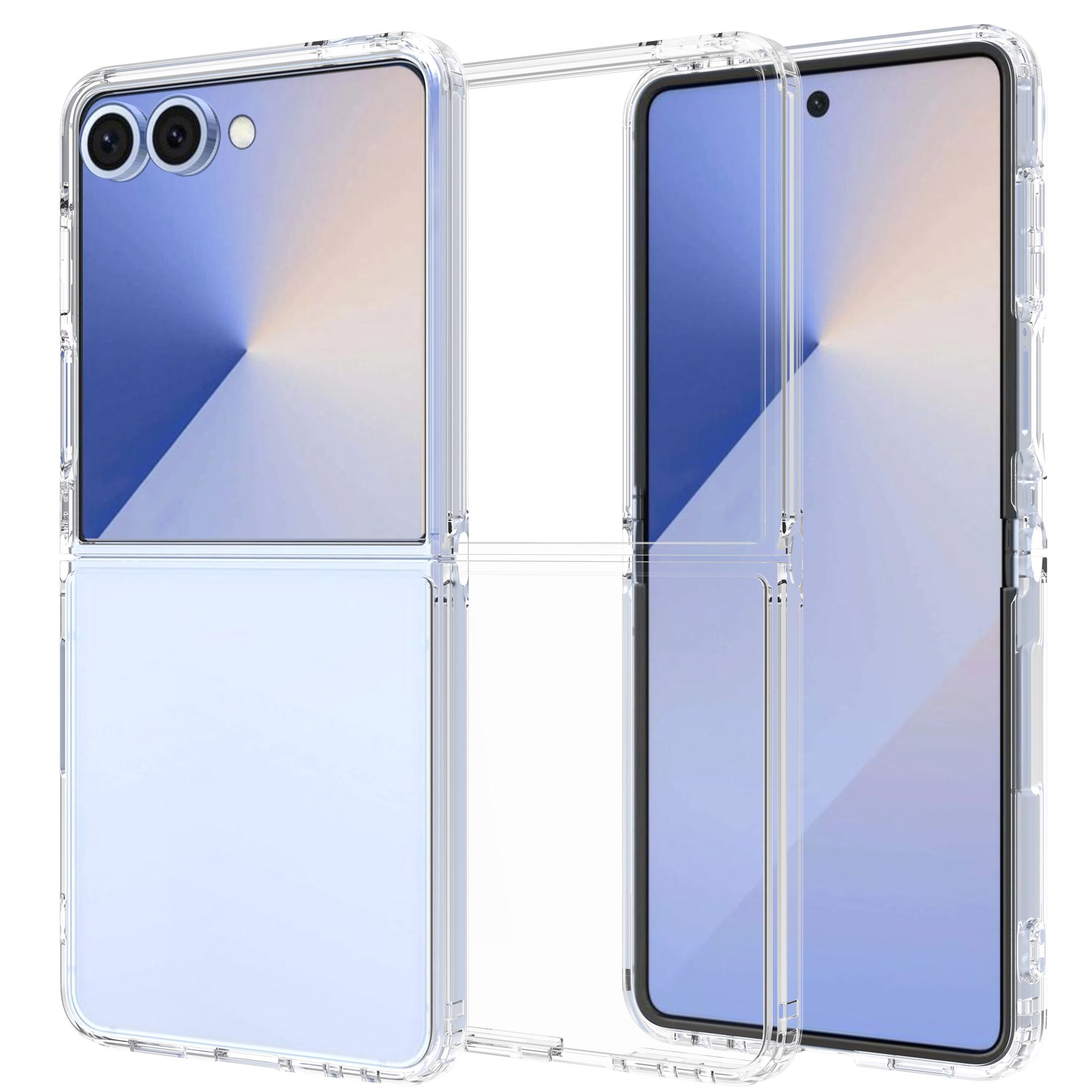Cover ibride per Samsung Galaxy Z Flip 7, trasparente