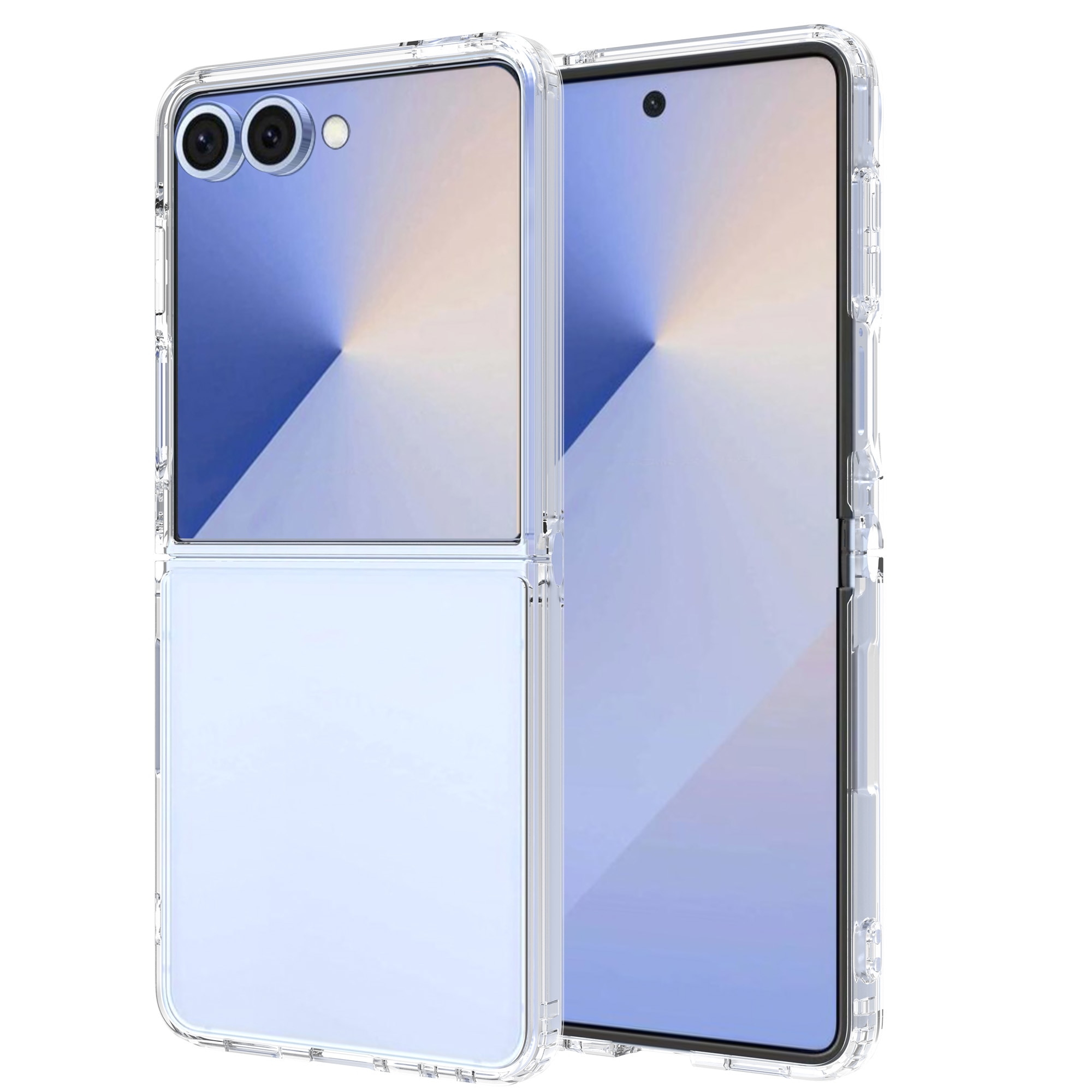 Cover ibride per Samsung Galaxy Z Flip 7, trasparente