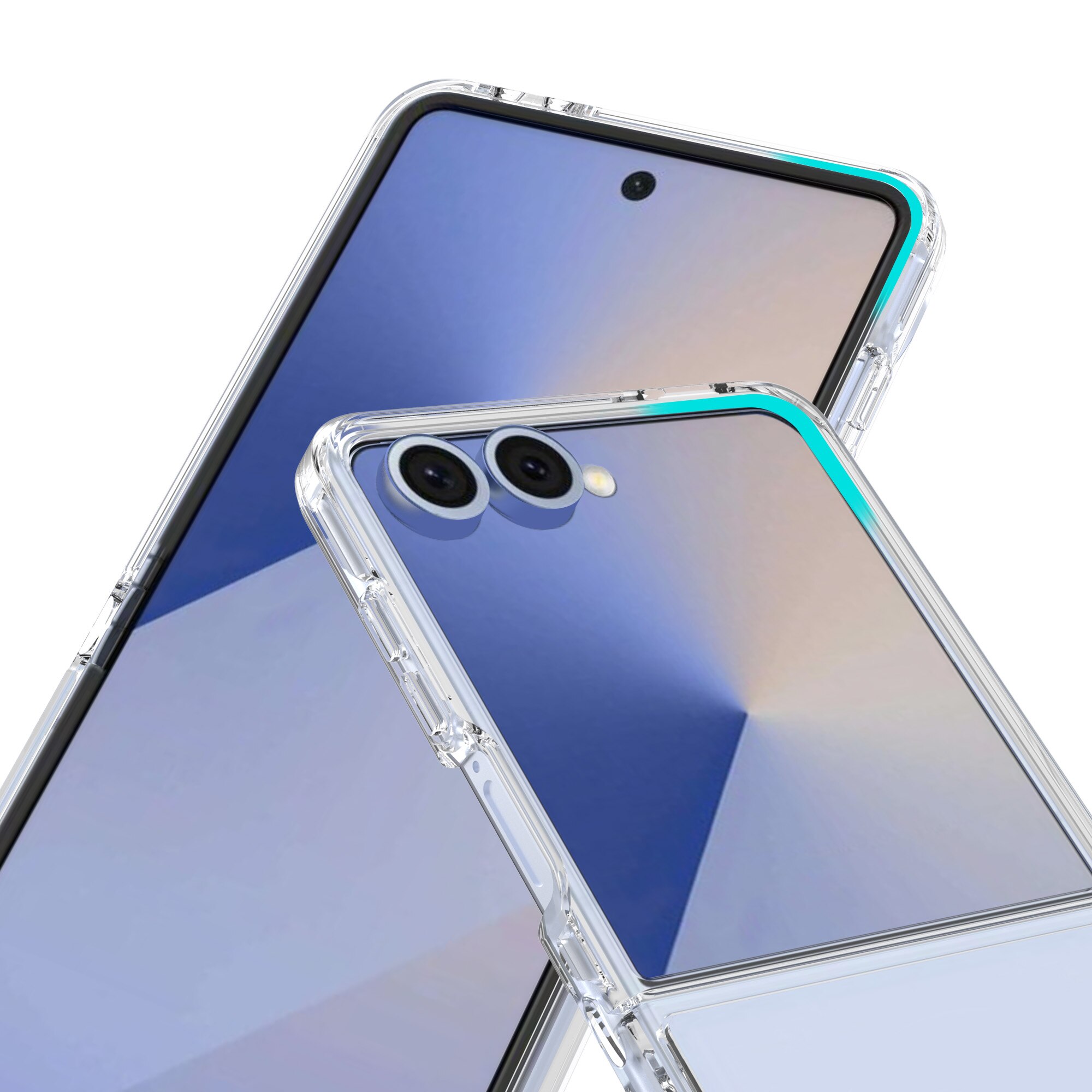 Cover ibride per Samsung Galaxy Z Flip 7, trasparente