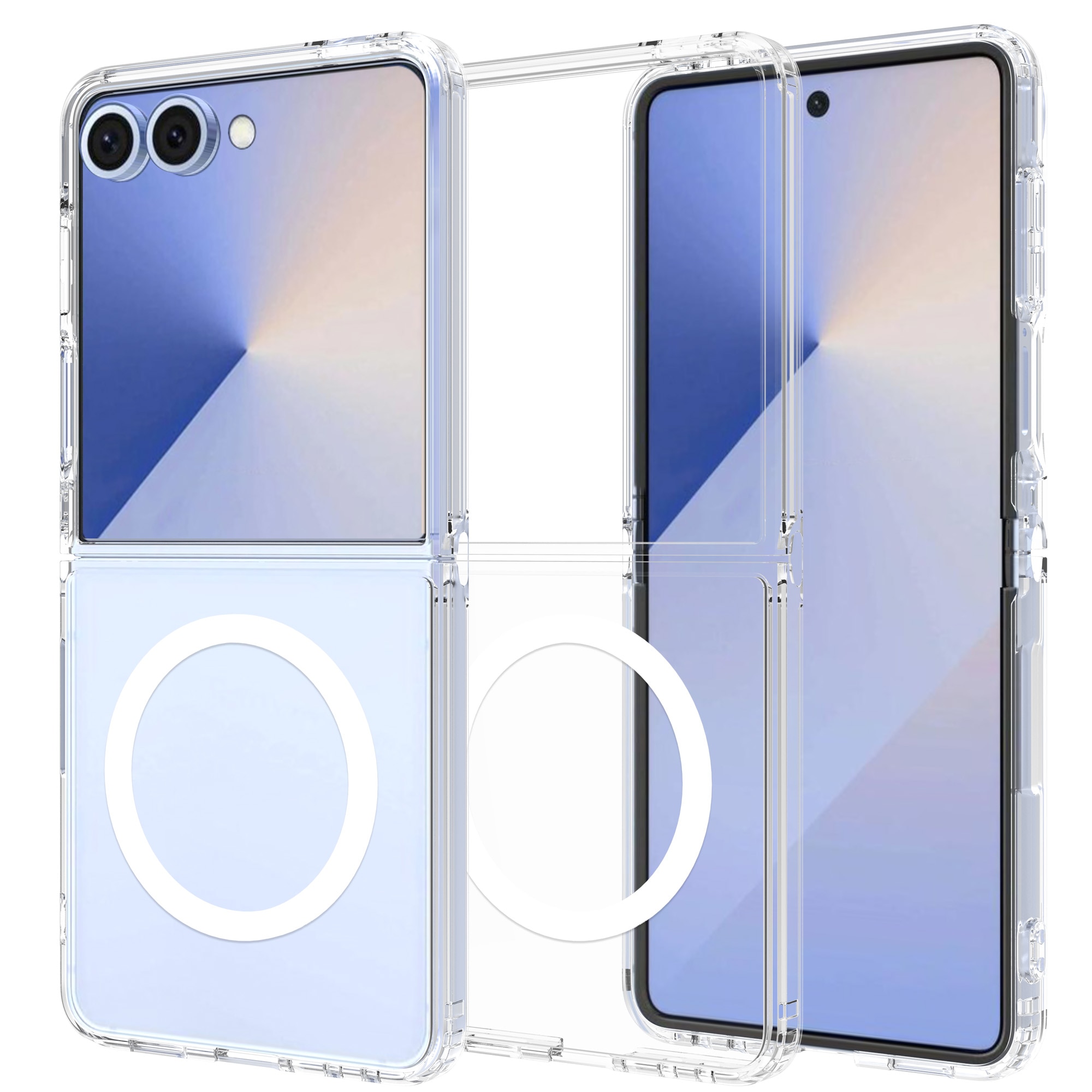 Cover ibride con MagSafe Samsung Galaxy Z Flip 7 Trasparente