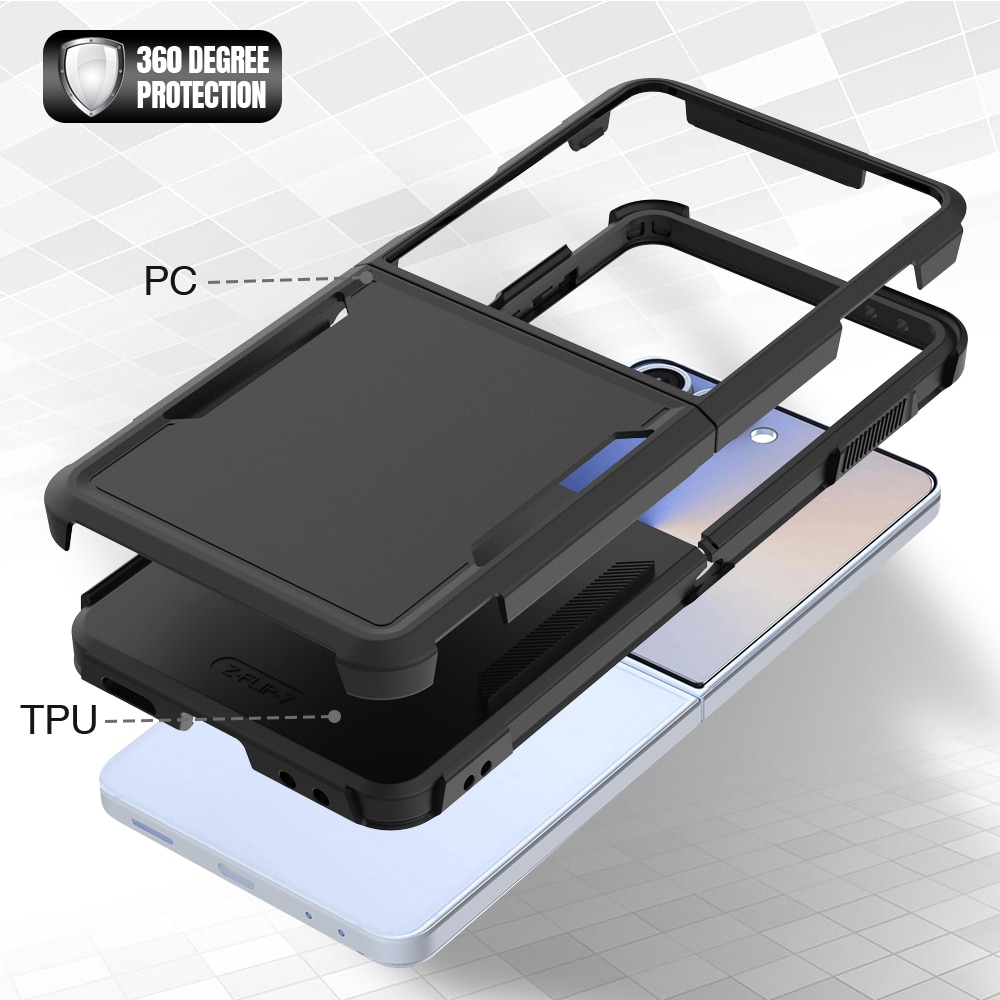 Cover ibride Off-road Samsung Galaxy Z Flip 7, Nero