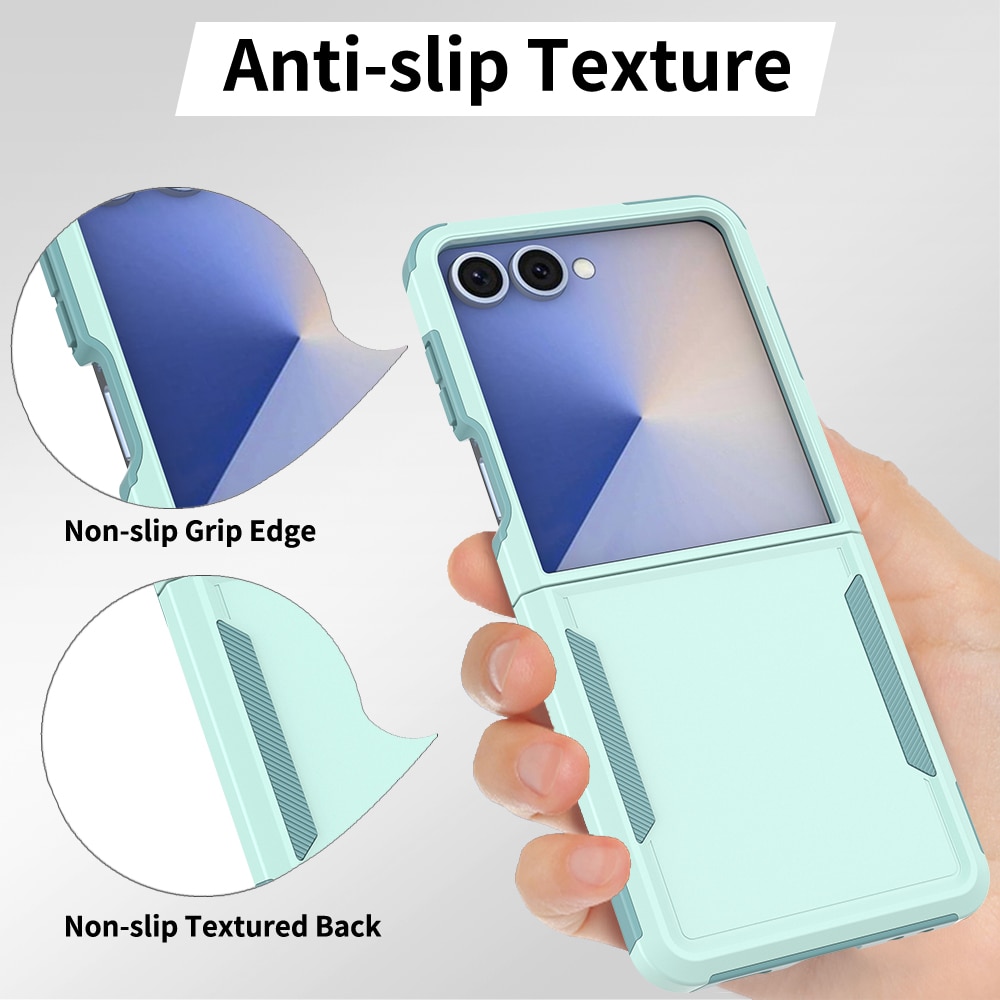 Cover ibride Off-road Samsung Galaxy Z Flip 7, Verde menta