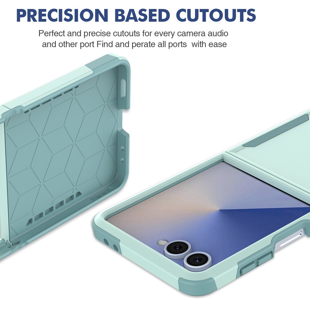 Cover ibride Off-road Samsung Galaxy Z Flip 7, Verde menta