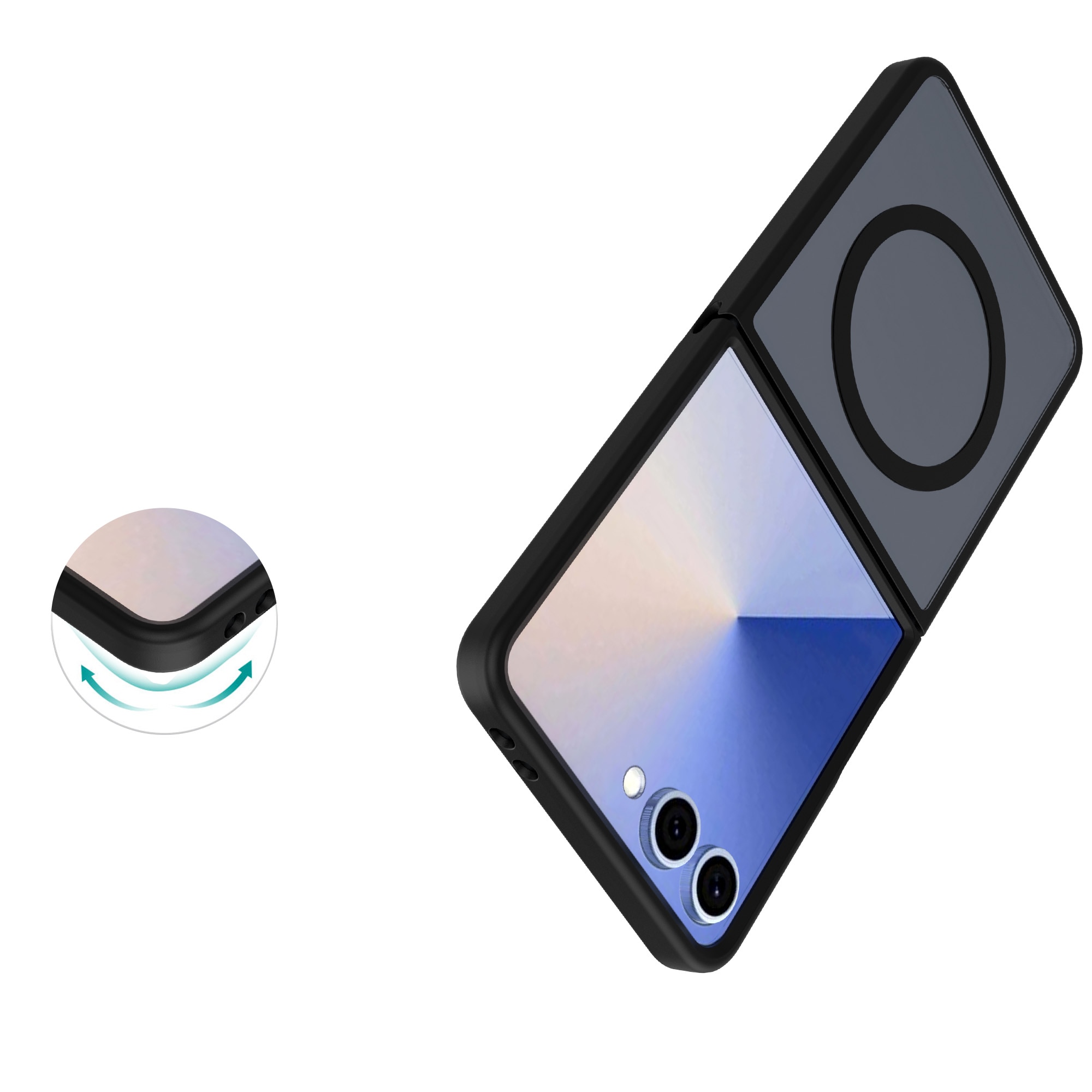 Cover Magnetic Hybrid Samsung Galaxy Z Flip 7 Frosted Black