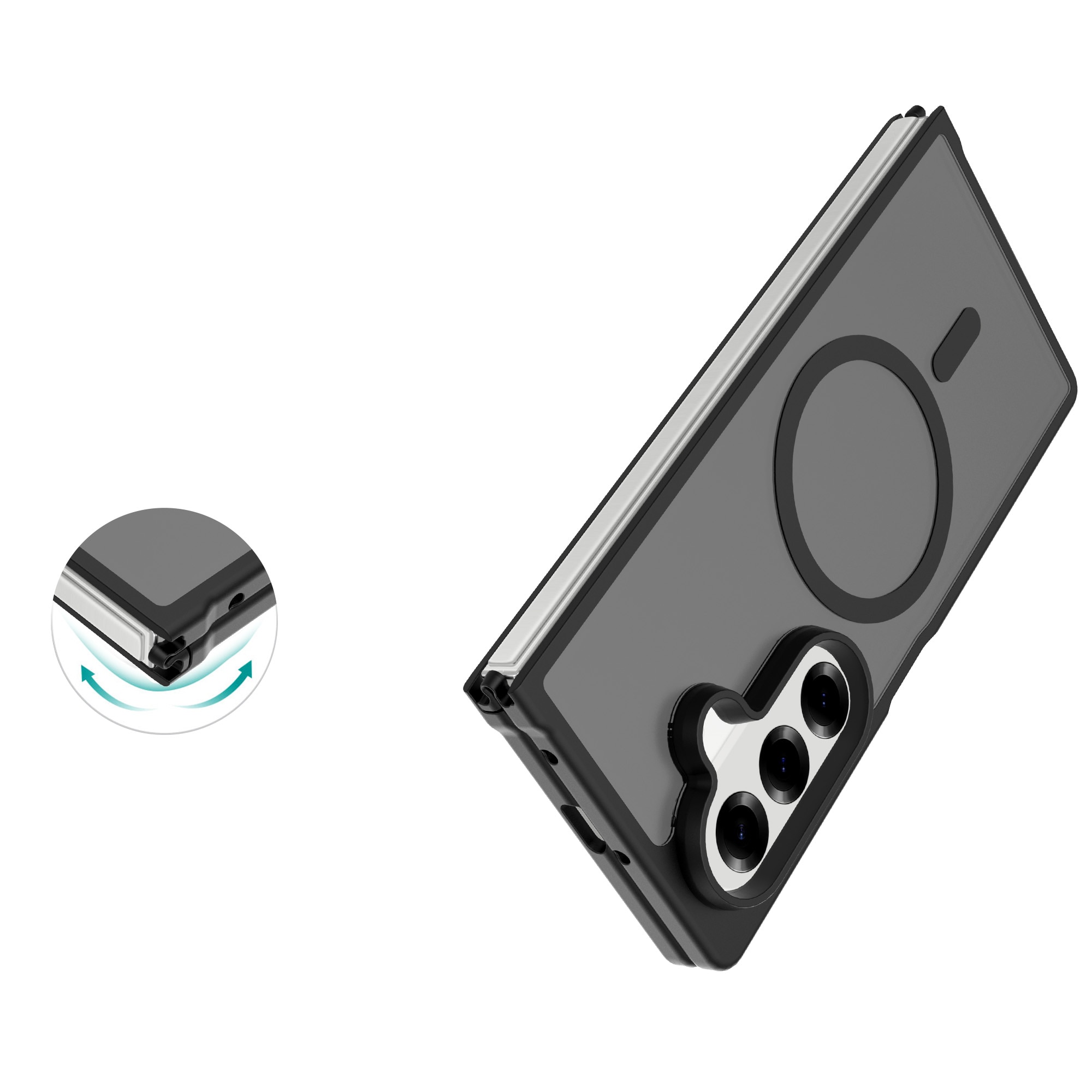 Cover Magnetic Hybrid Samsung Galaxy Z Fold 7 Frosted Black
