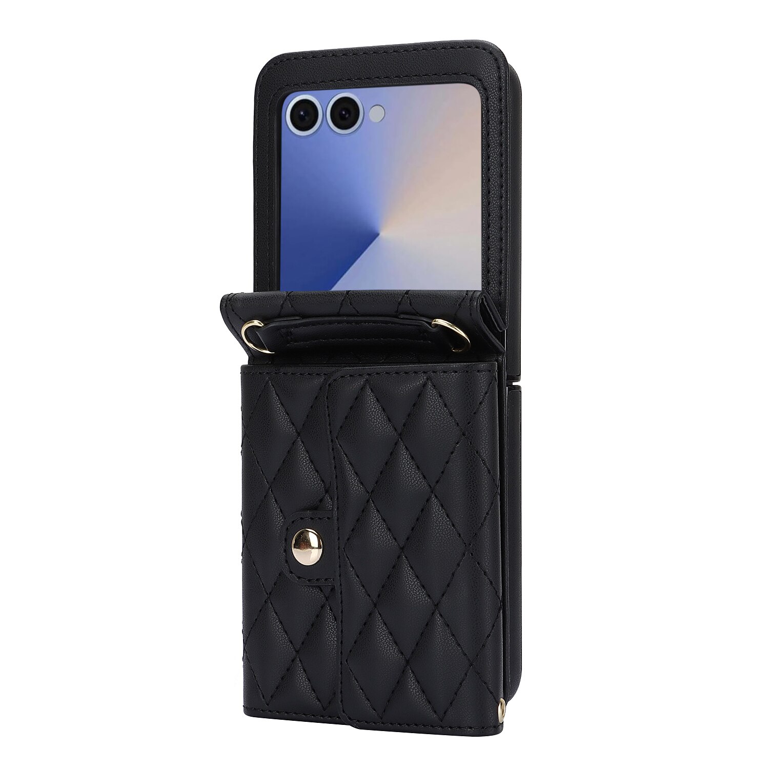 Borsa a portafoglio trapuntata anti-RFID Samsung Galaxy Z Flip 7 Nero