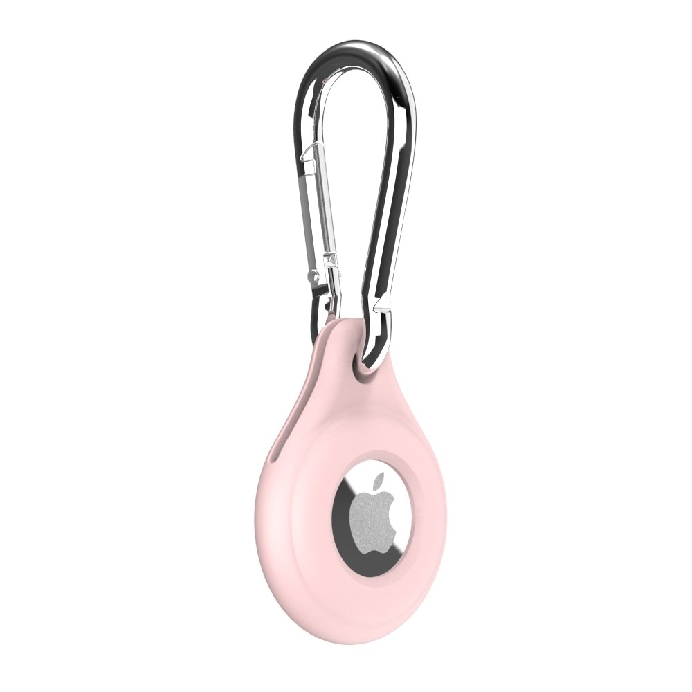 Cover Silicone Keychain AirTag Pink