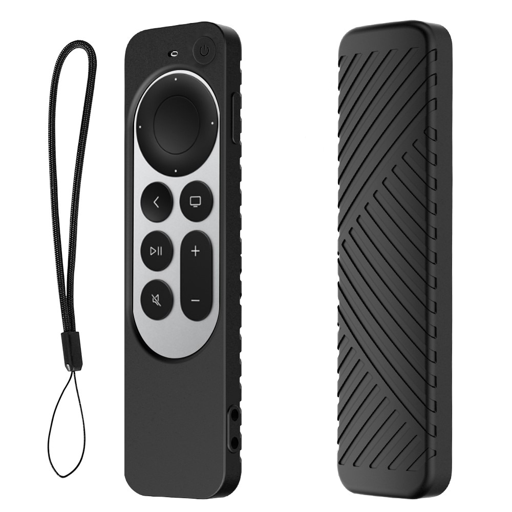 Cover in silicone a coste Apple TV 4K Siri Remote nero