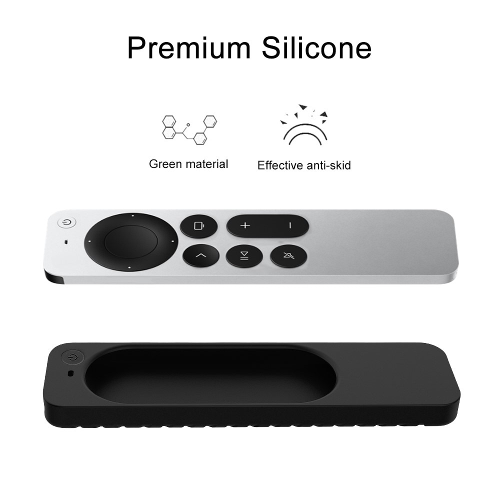 Cover in silicone a coste Apple TV 4K Siri Remote nero