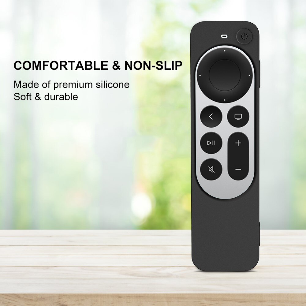 Cover in silicone a coste Apple TV 4K Siri Remote nero