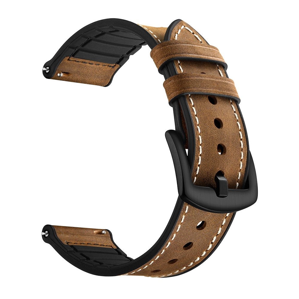 Cinturino in pelle premium Garmin Vivomove Trend marrone