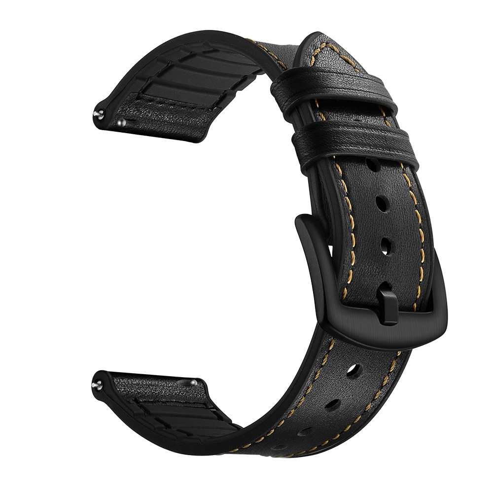 Cinturino in pelle premium Garmin Vivomove Trend nero