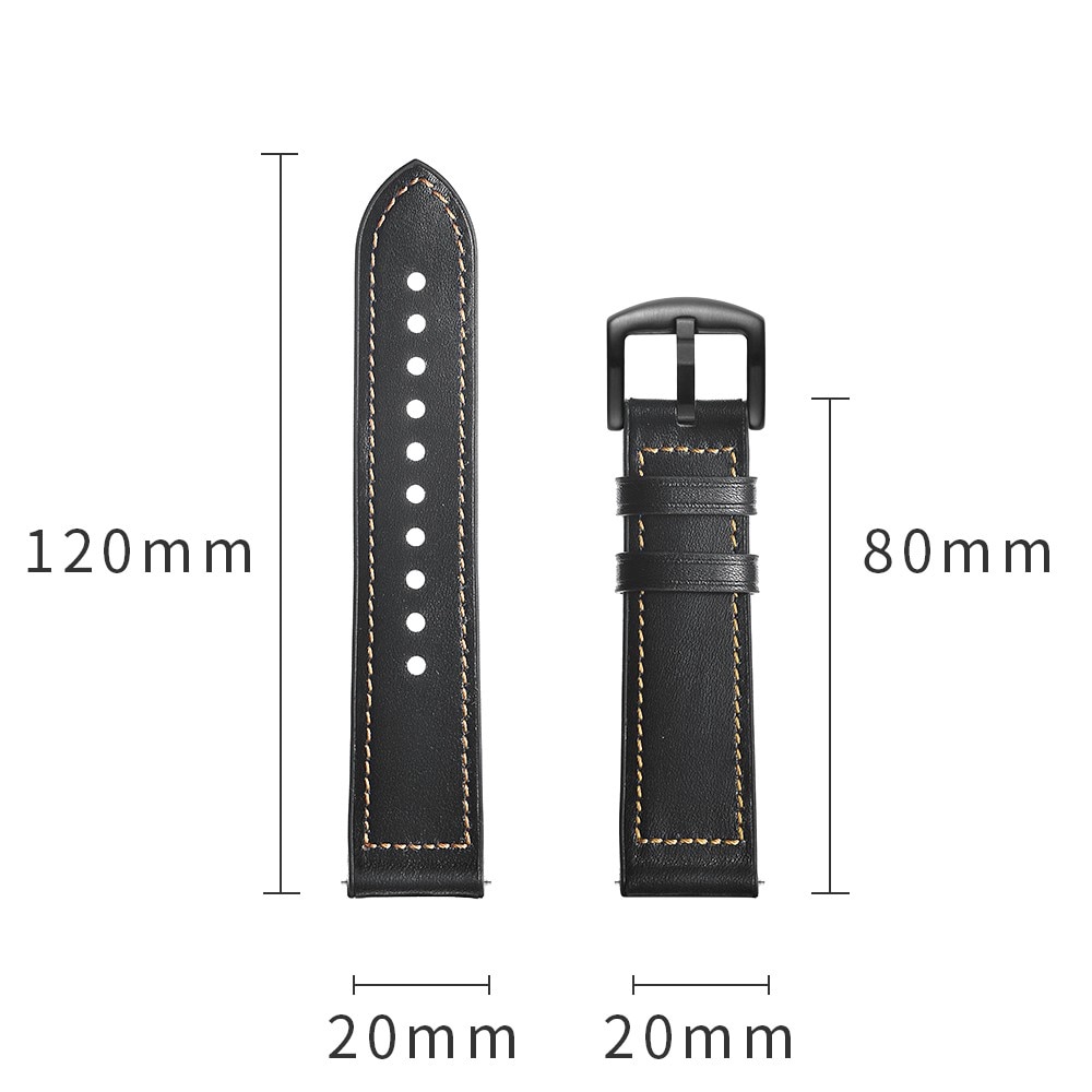 Cinturino in pelle premium Samsung Galaxy Watch 4 Classic 46mm nero