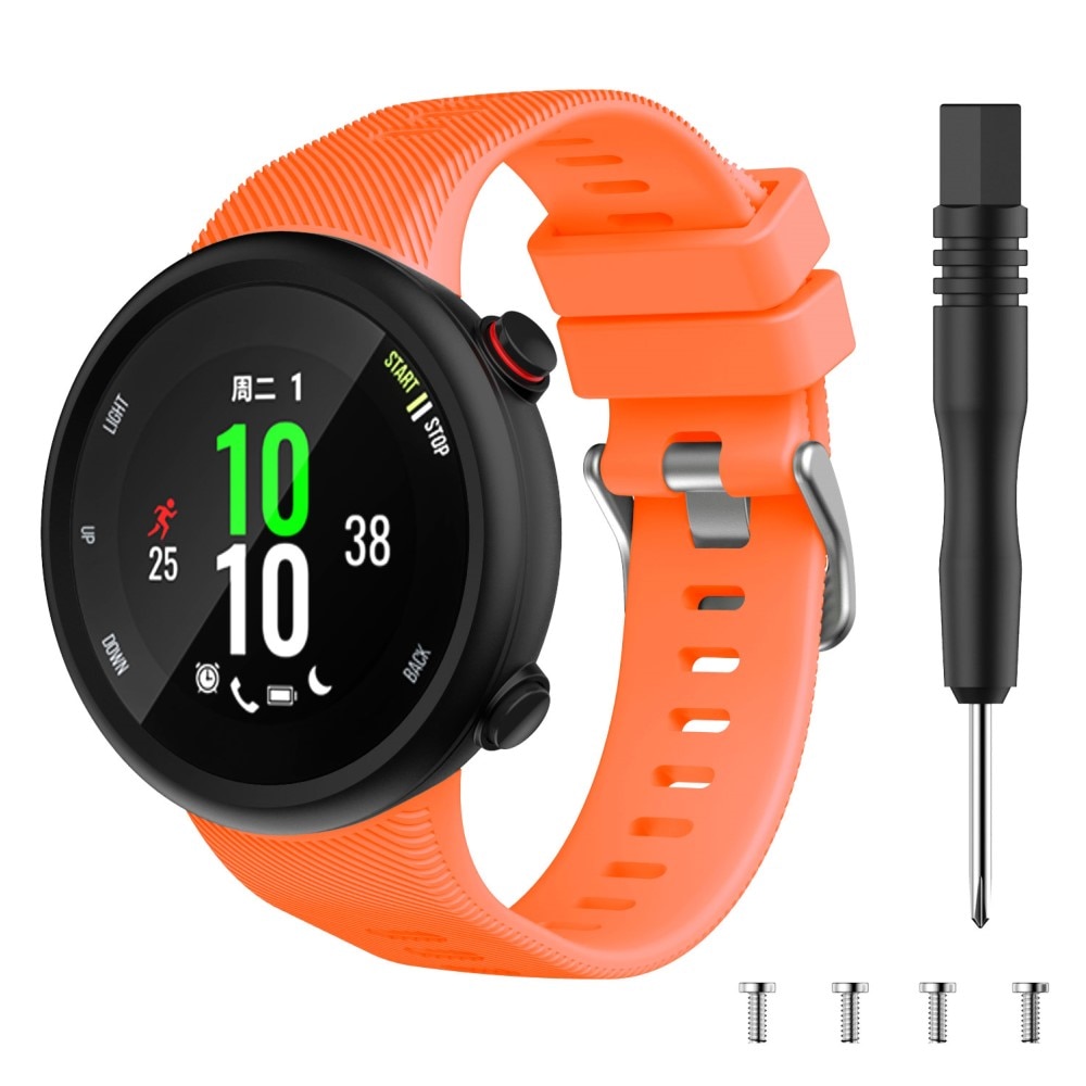 Cinturino in silicone per Garmin Forerunner 45, arancia