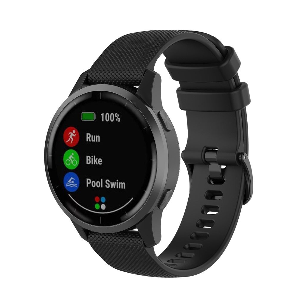 Cinturino in silicone per Garmin Vivoactive 4, nero