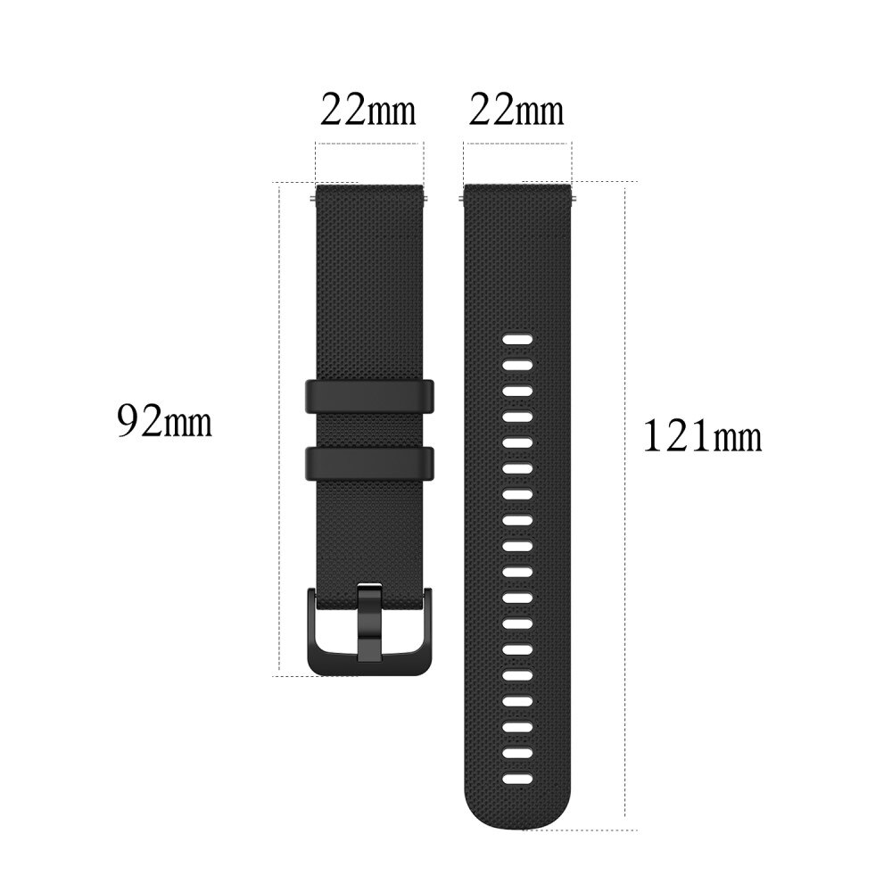 Cinturino in silicone per Garmin Vivoactive 4, nero