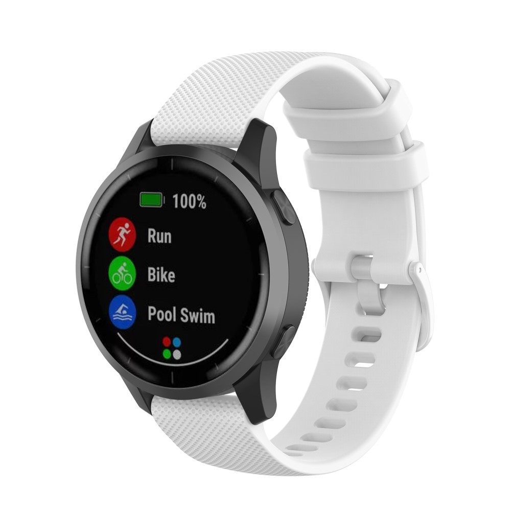 Cinturino in silicone per Garmin Vivoactive 4, bianco