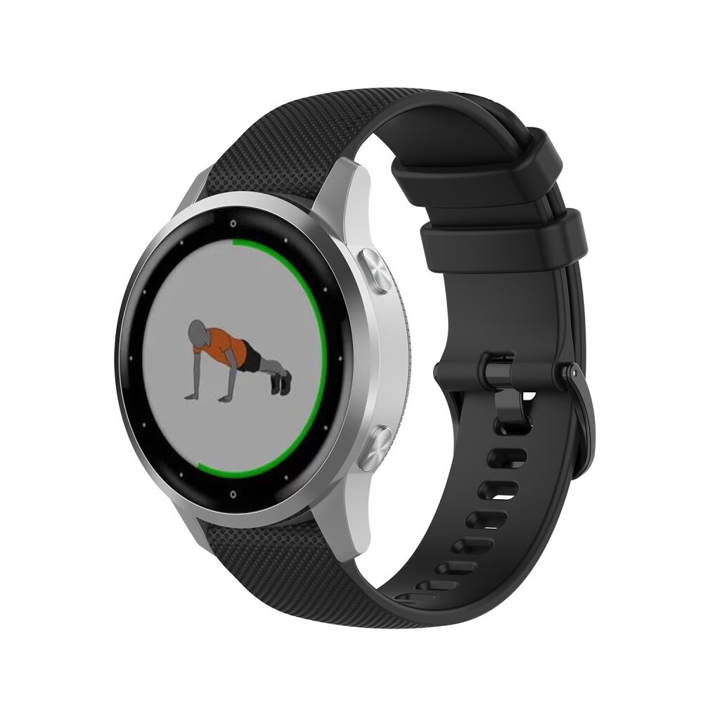 Cinturino in silicone per Garmin Vivoactive 4s, nero