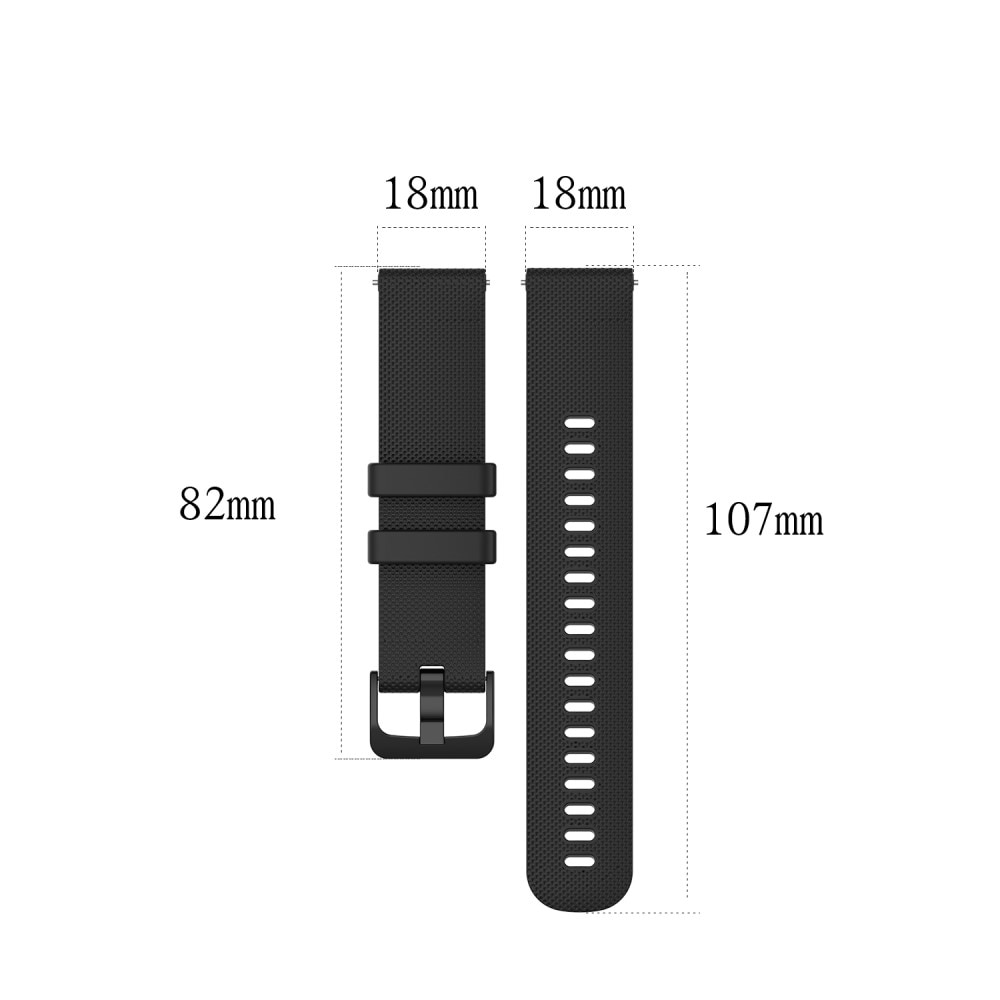 Cinturino in silicone per Garmin Vivoactive 4s/Venu 2s, nero